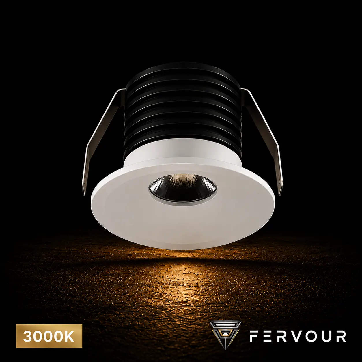3W Small Downlight 3K Fixed - White Trim-Non Dimmable