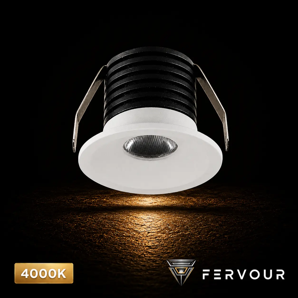 3W Small Downlight 4K Fixed - White Trim-Non Dimmable