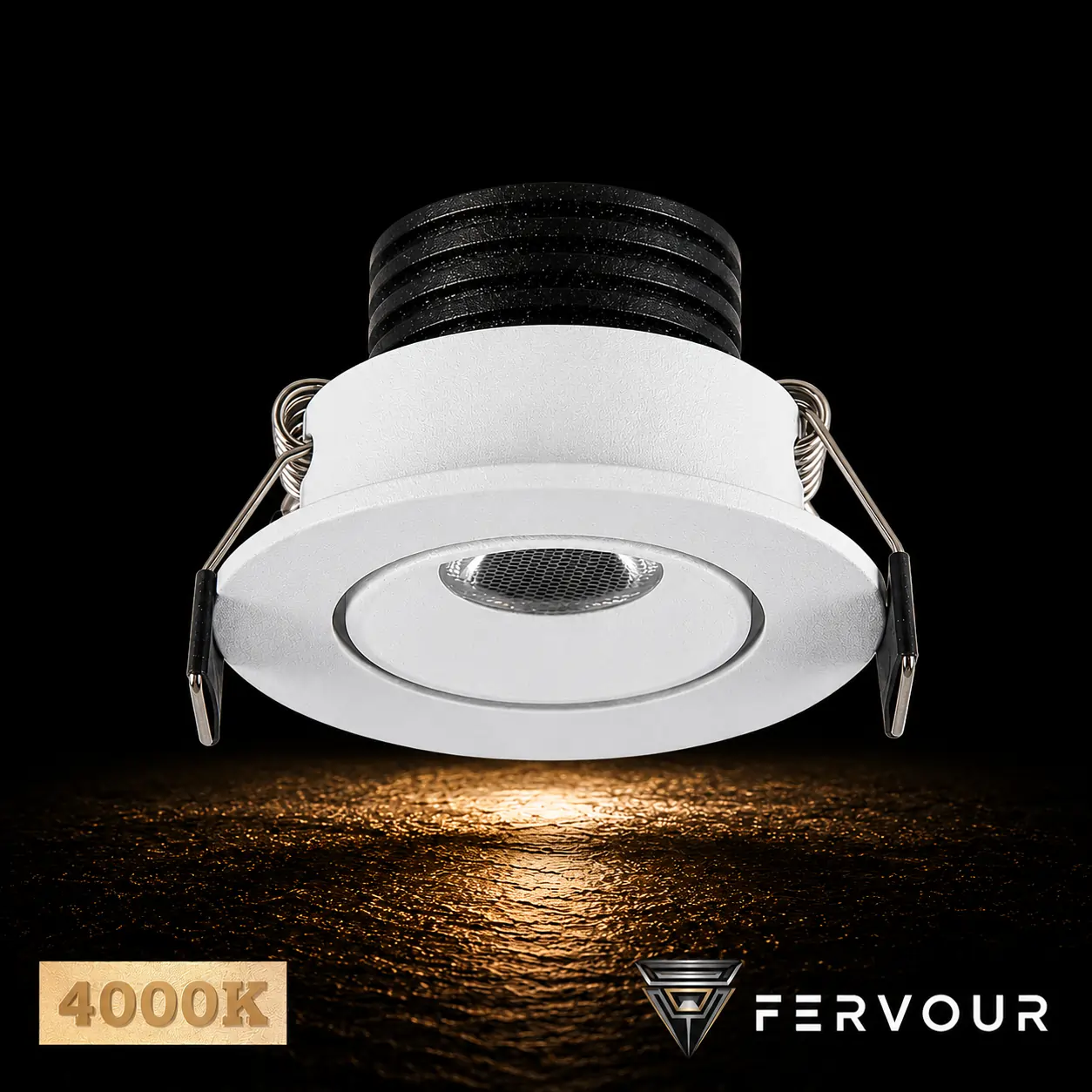3W Small Downlight 4K Tilt - White Trim-Non Dimmable